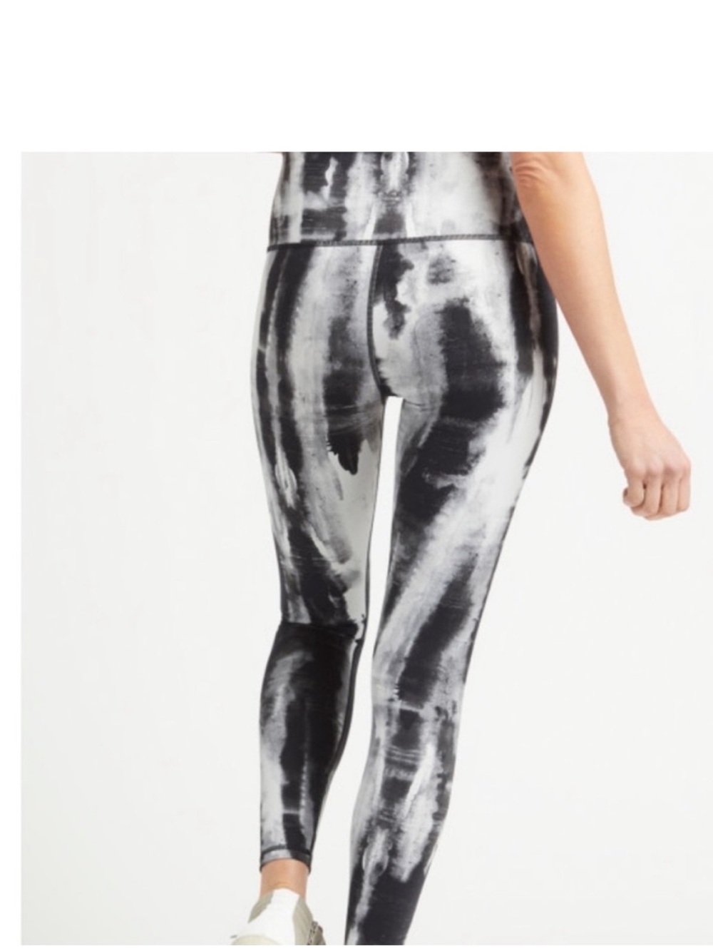 VARLEY Small Black & White Tie-Dye High-Rise Leggings - Women
